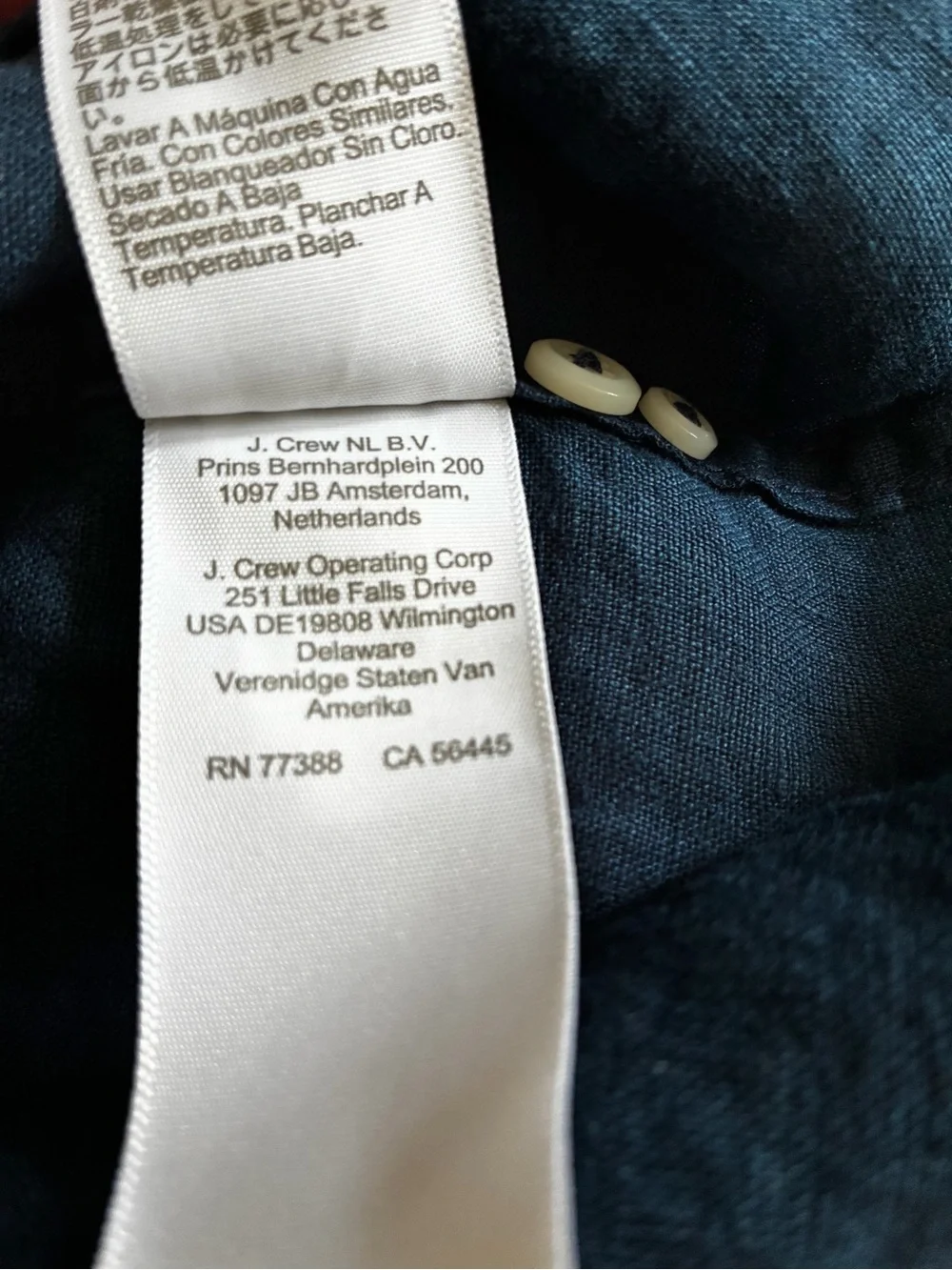 J. Crew Men's classic fit. Baird McNutt Irish linen shirt. M. NWT